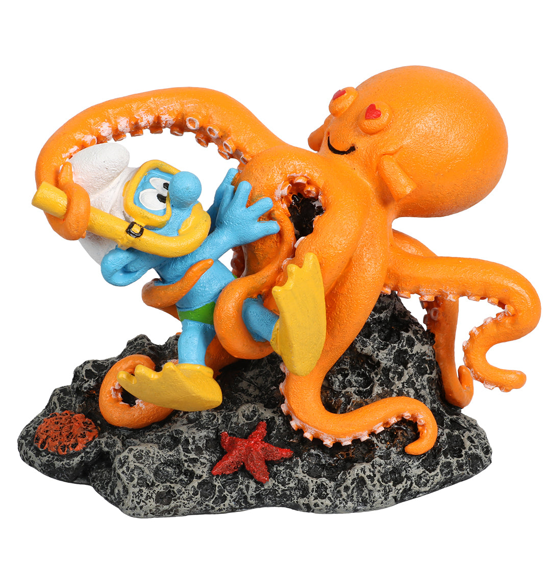 Taucherschlumpf mit Octopus - Figur Taucherschlumpf mit Octopus - Figur